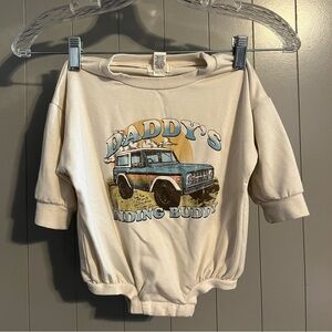 Tullabee daddy’s riding buddy jeep crewneck sweater onsie